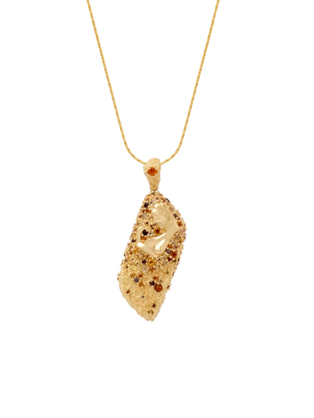 18K Pavé Pendant Large