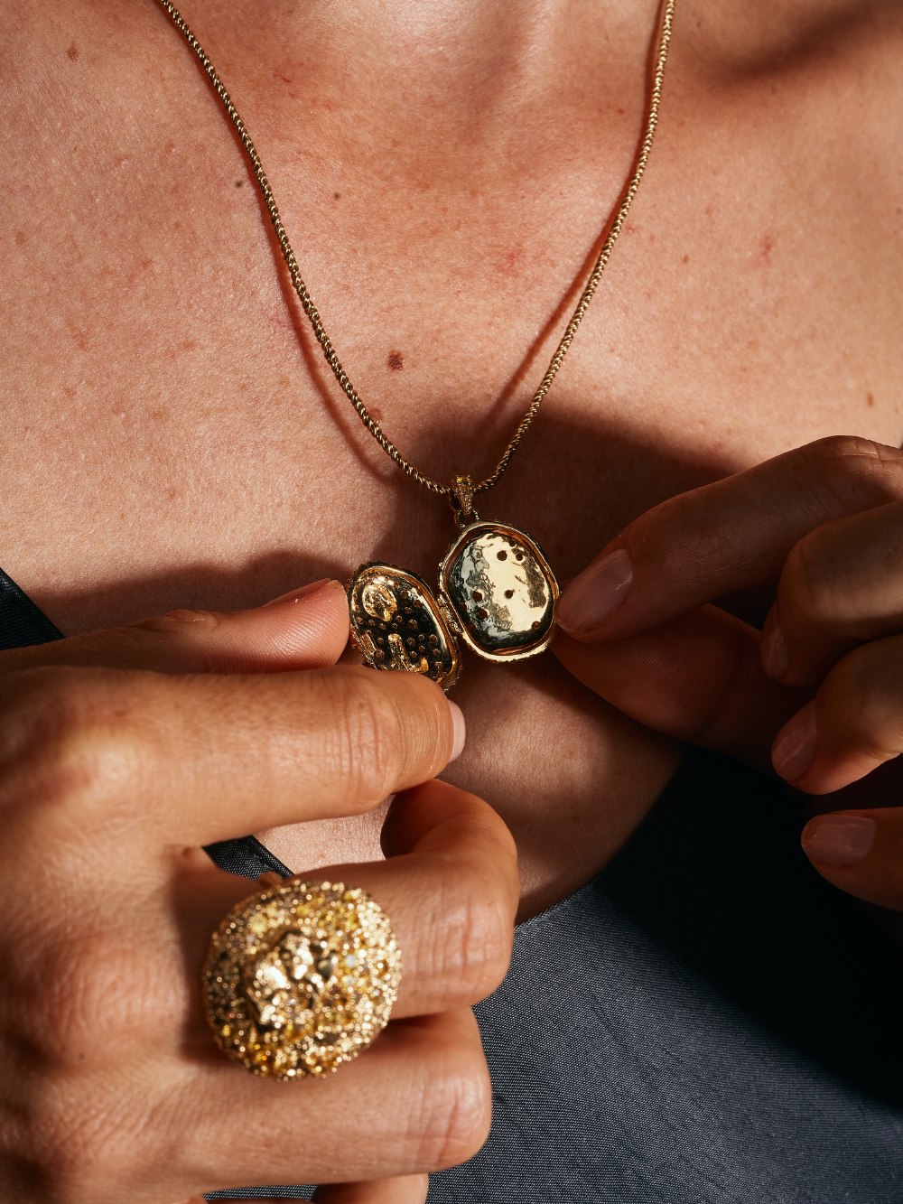 18K Pavé Locket