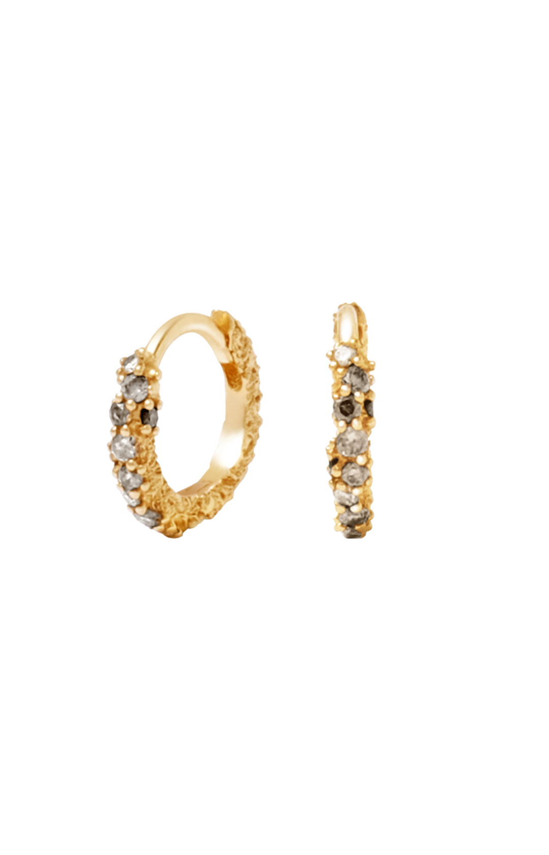 18K Pavé Small Hoops