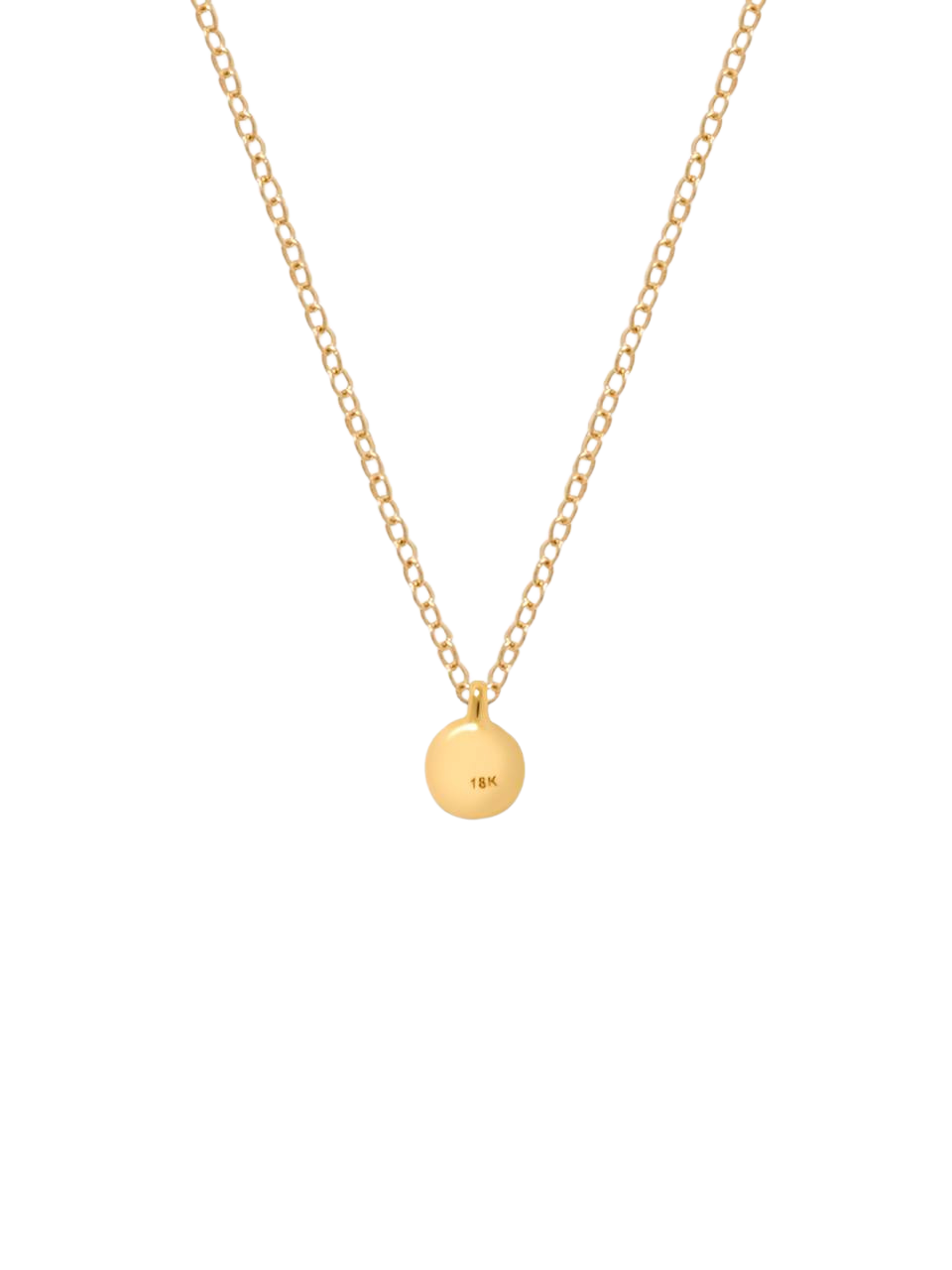 18K Pearl Tag Necklace