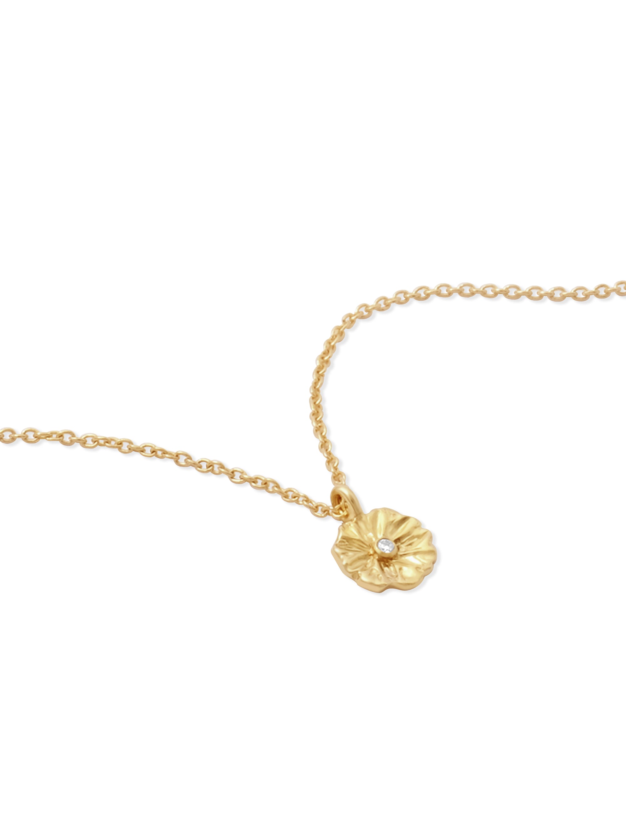 18K Lilypad Tag Necklace