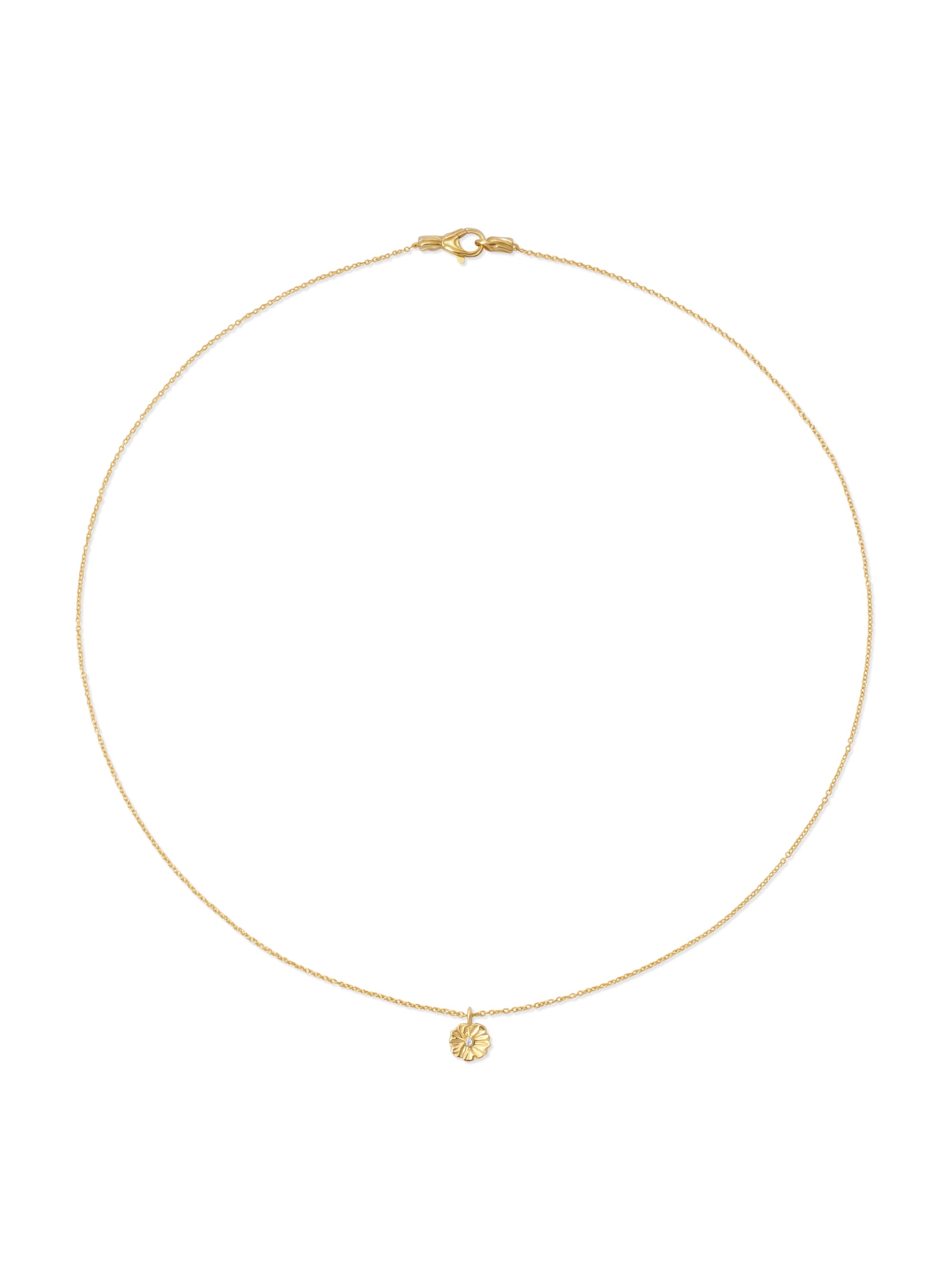 18K Lilypad Tag Necklace