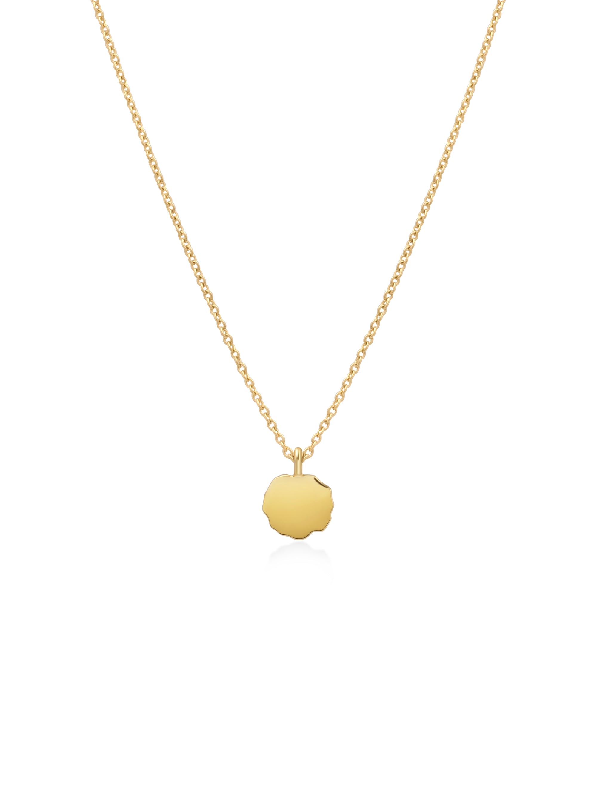 18K Lilypad Tag Necklace