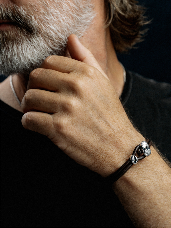 Chasm Leather Button Bracelet