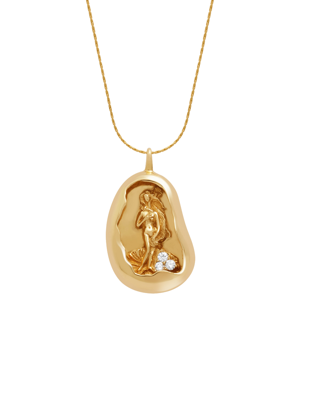 18K Solid Gold Figurative Pendant | Limited Edition Fine Jewelry