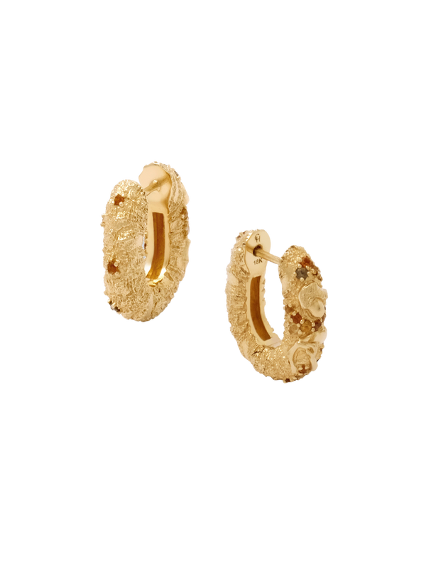 18K Pavé Hoops