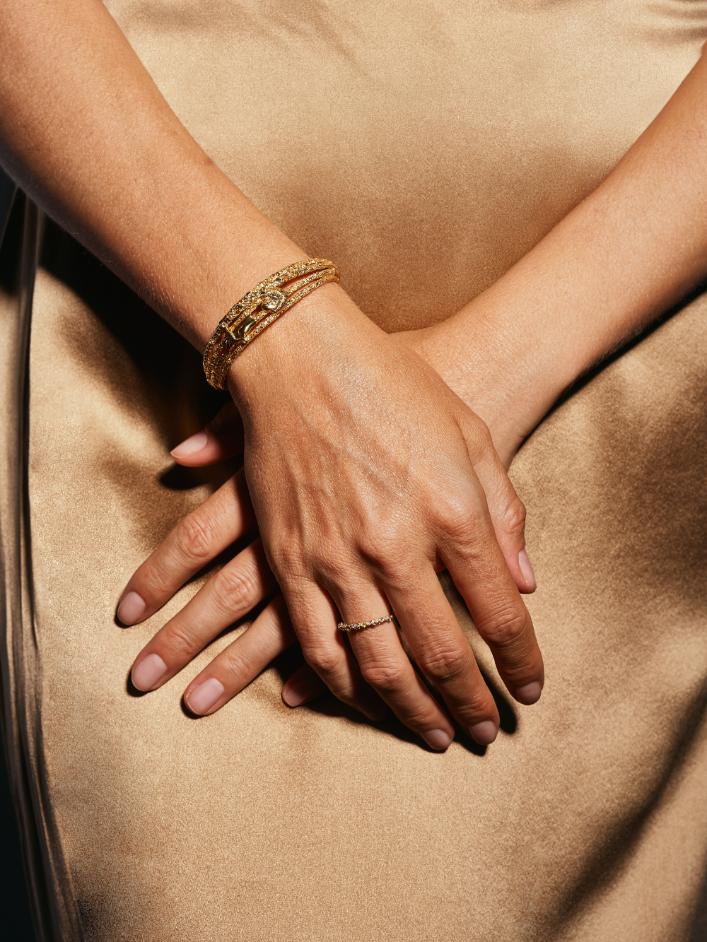 18K Pavé Arched Cuff