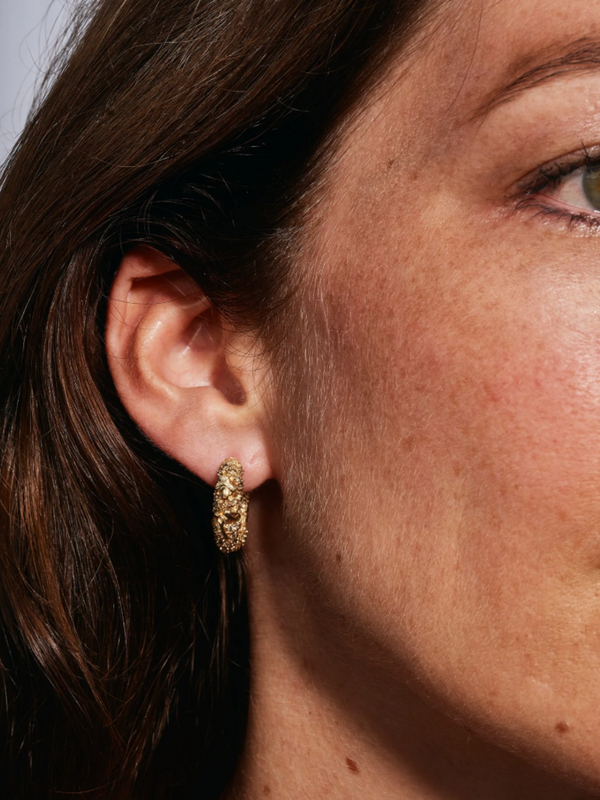 18K Pavé Hoops