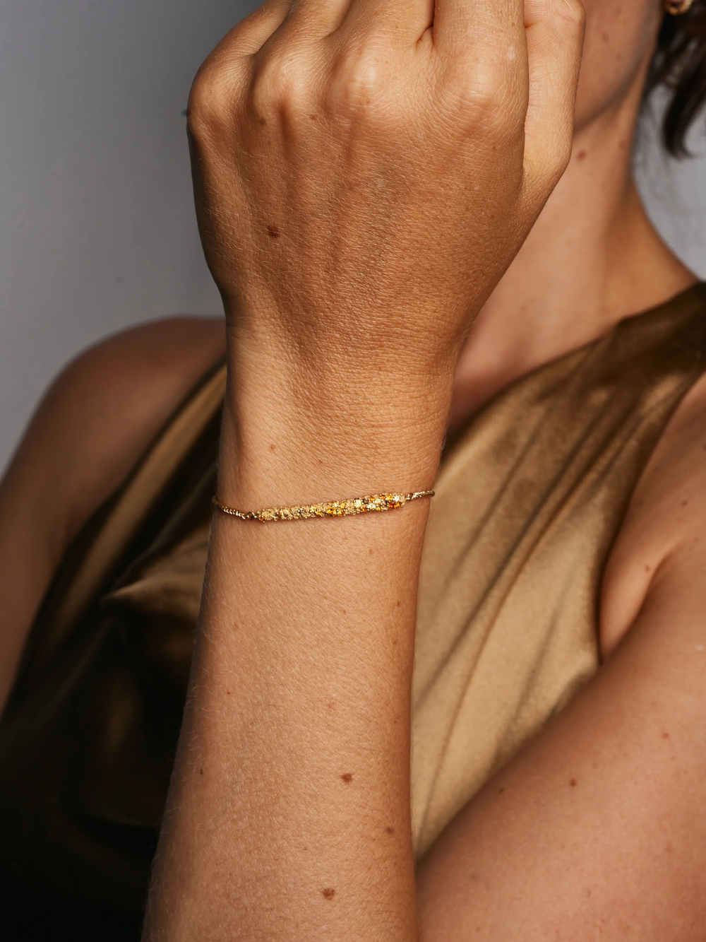 18K Pavé Station Bracelet