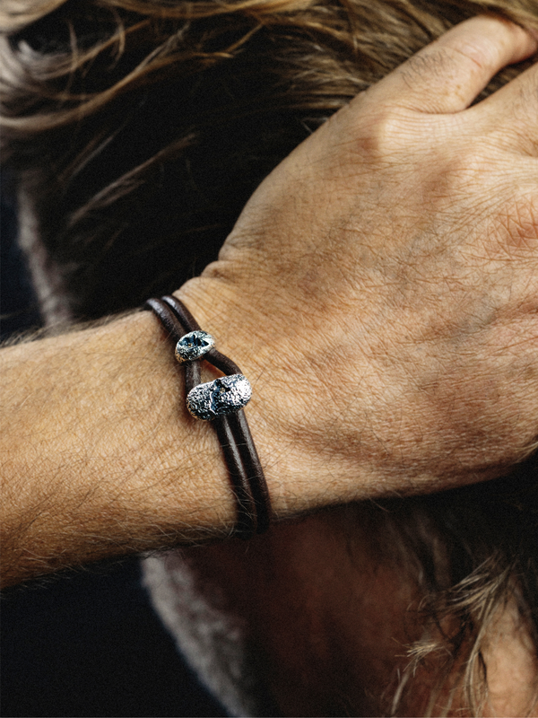 Chasm Leather Button Bracelet