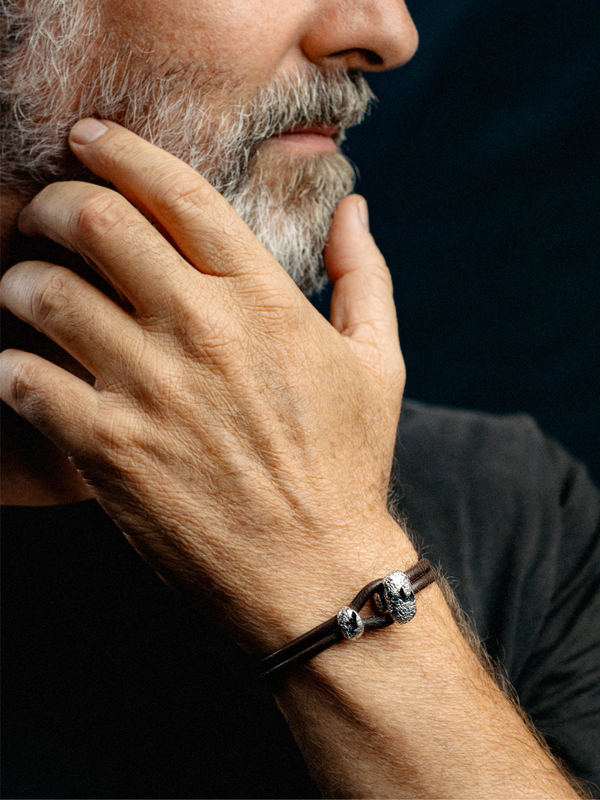 Chasm Leather Button Bracelet