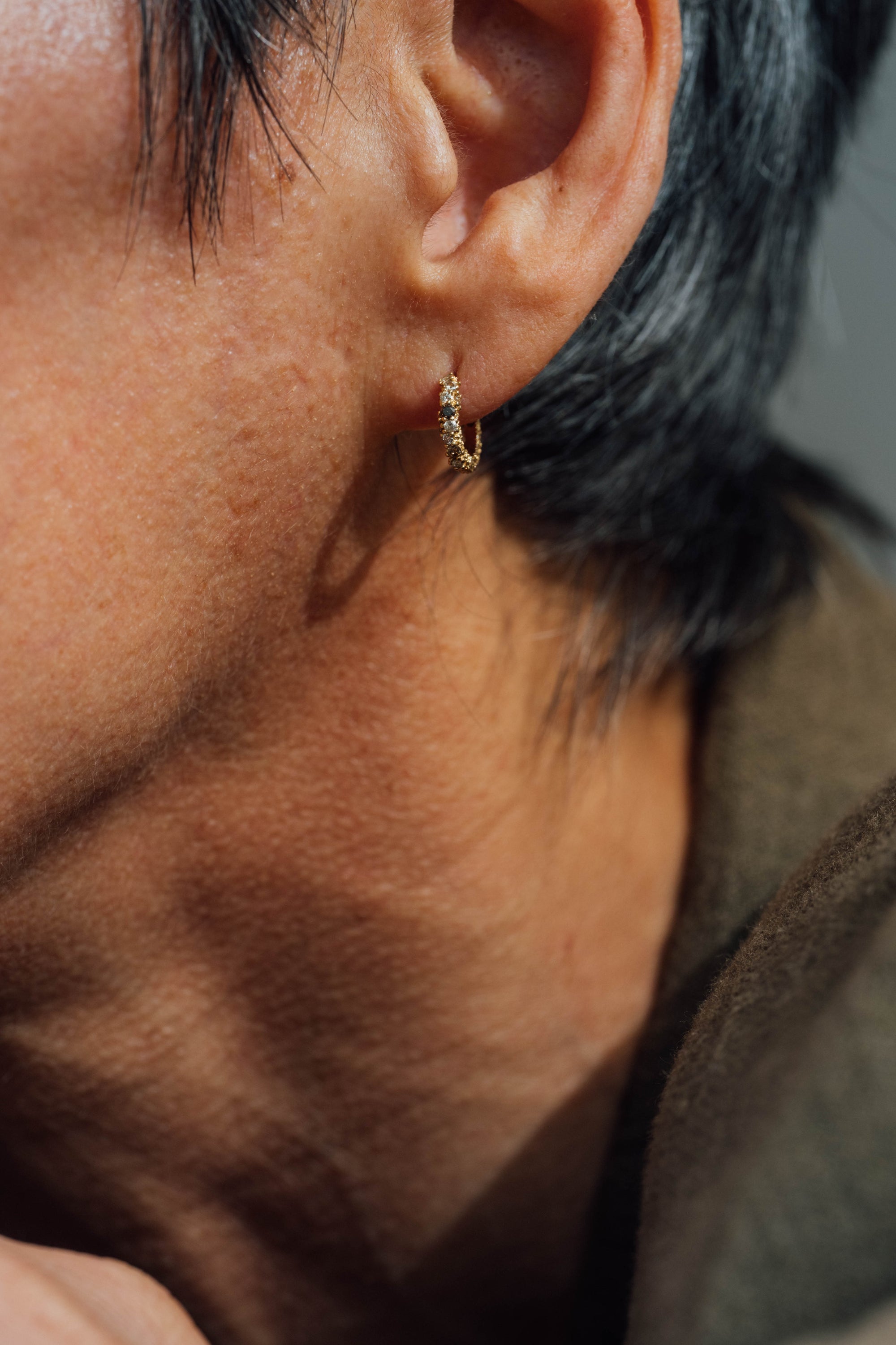18K Pavé Small Hoops