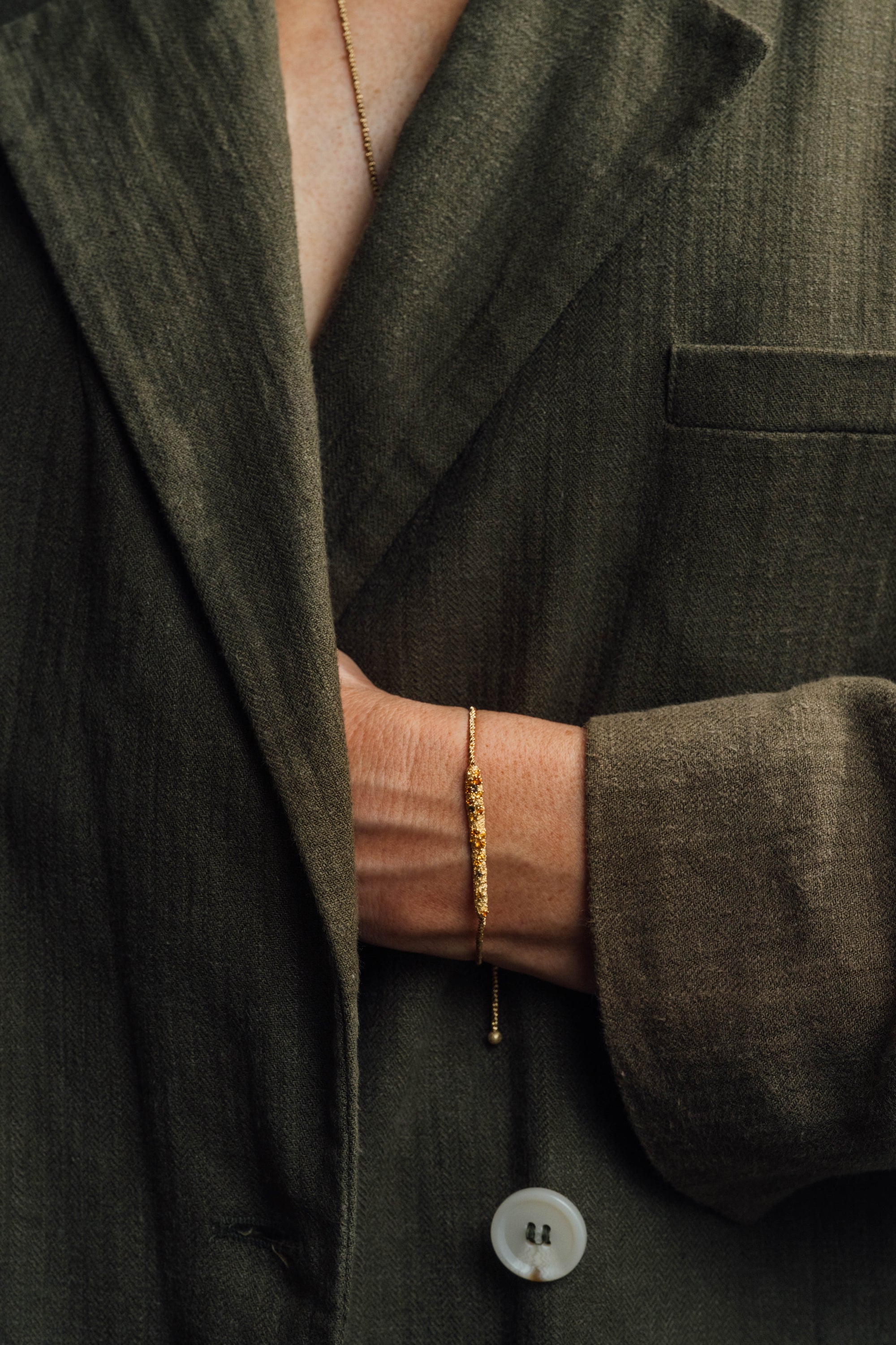 18K Pavé Station Bracelet