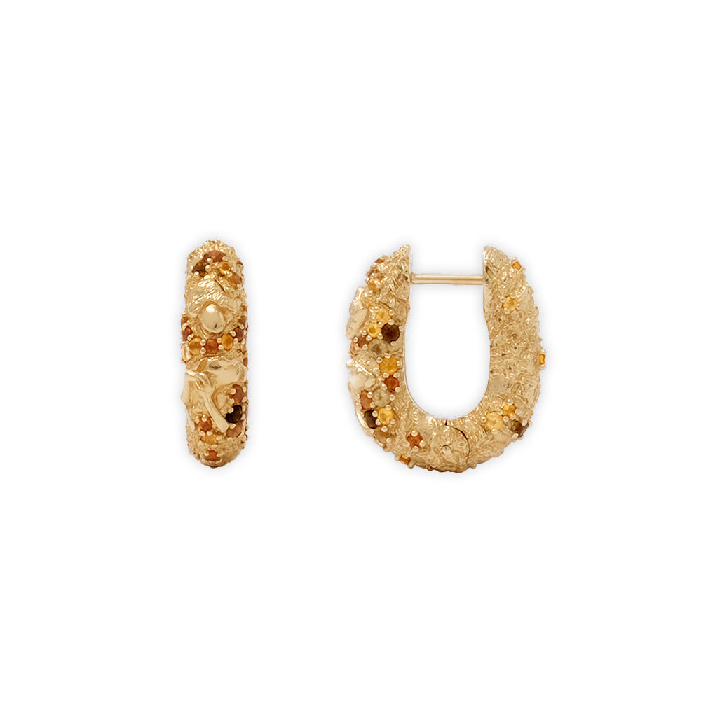 18K Pavé Hoops