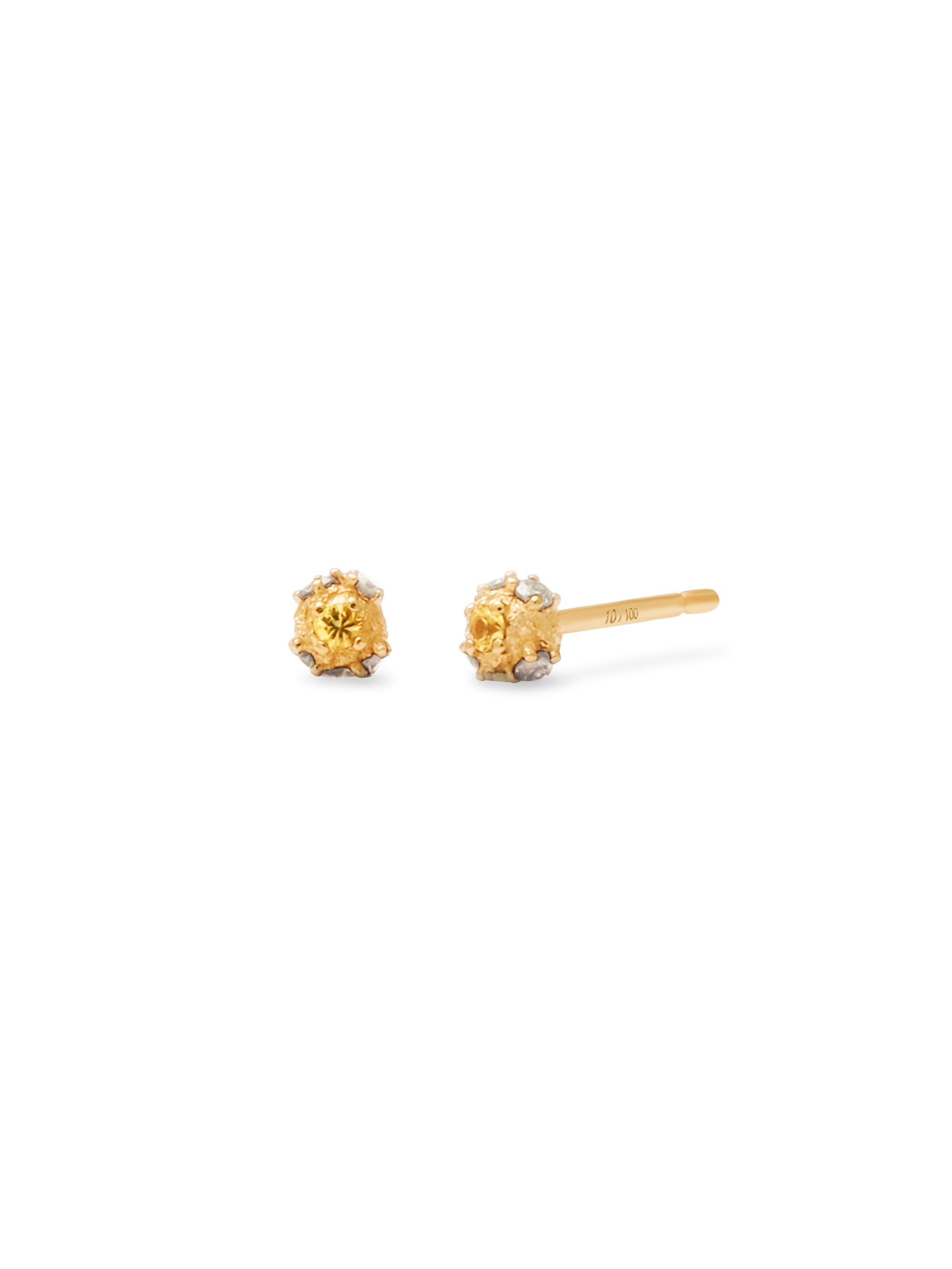 18K Pavé Small Dot Studs
