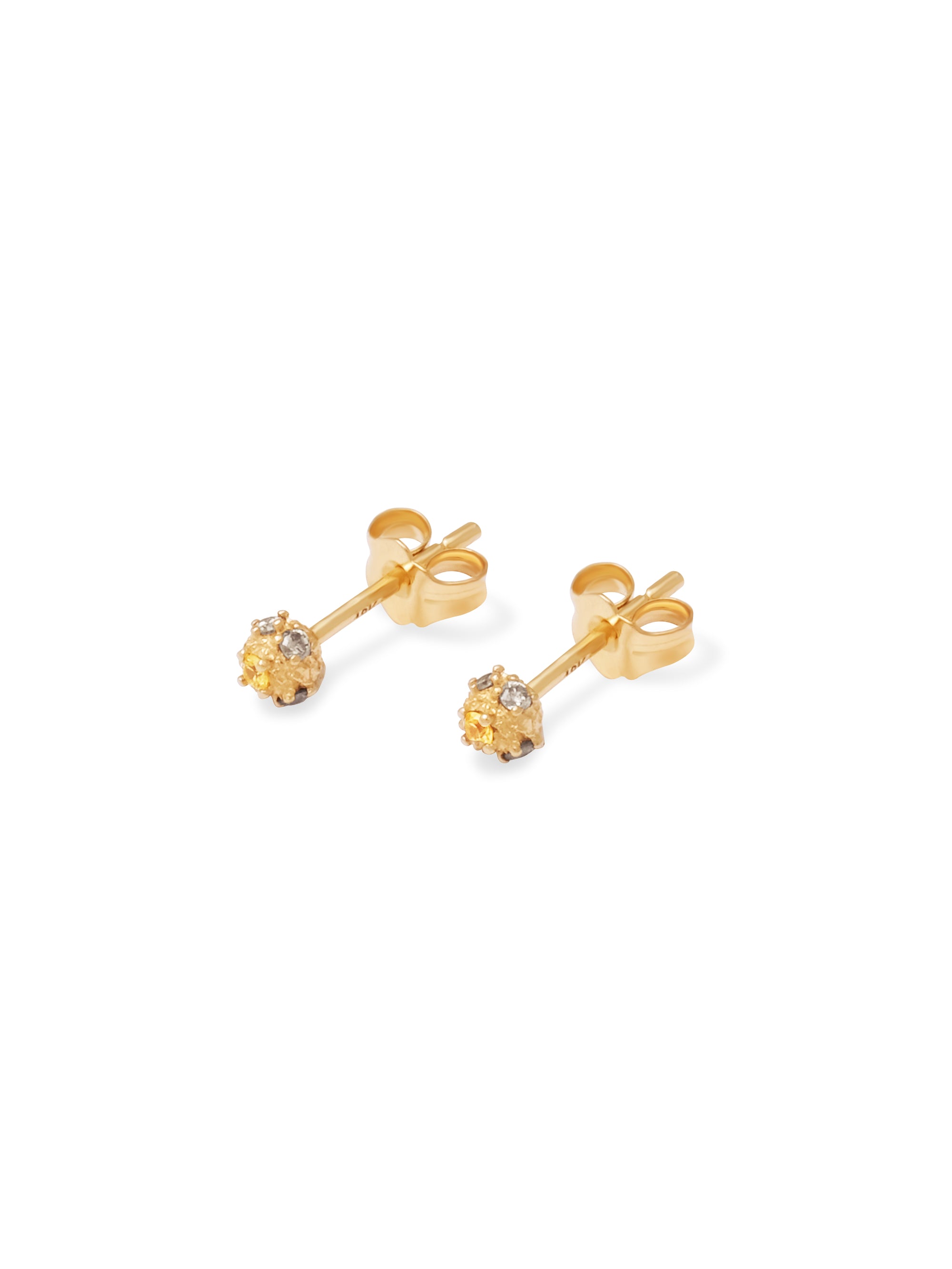 18K Pavé Small Dot Studs