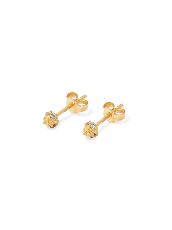 18K Pavé Small Dot Studs