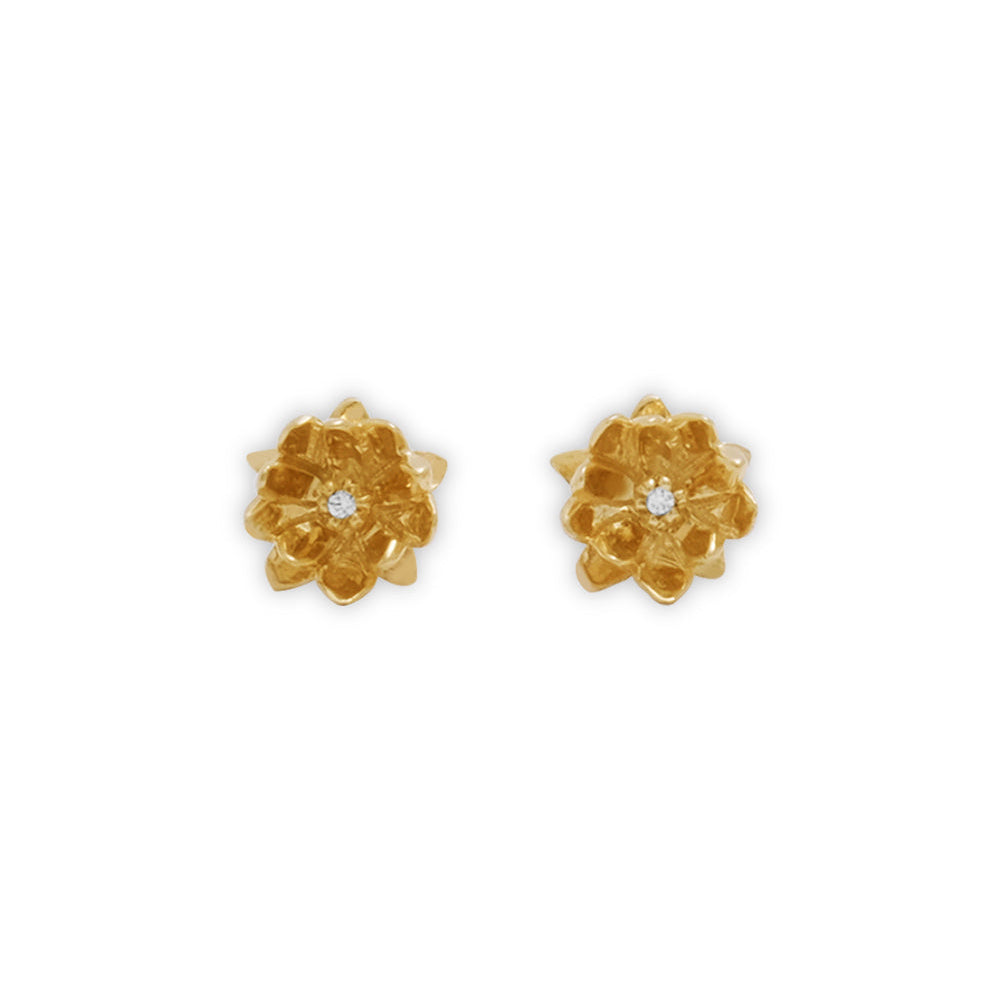 18K Lotus Studs