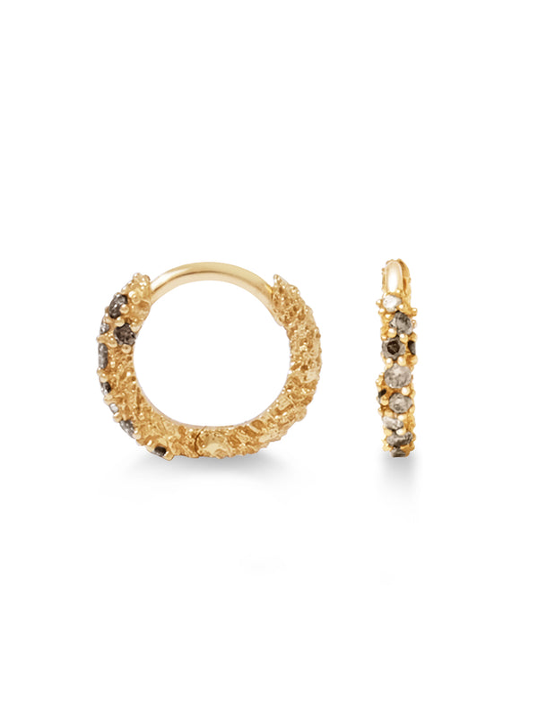 18K Pavé Small Hoops