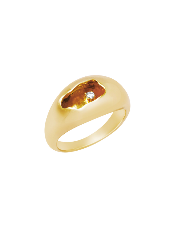 18K Diamond Dome Ring