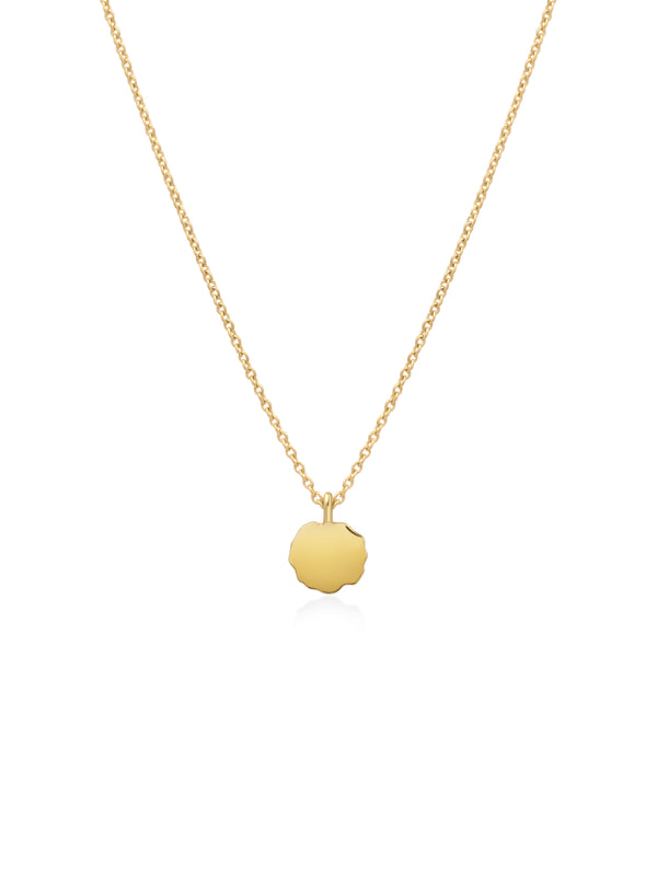 18K Lilypad Tag Necklace