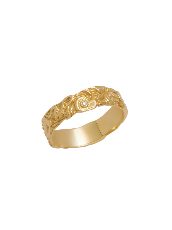 18K Lilypad Pond Band