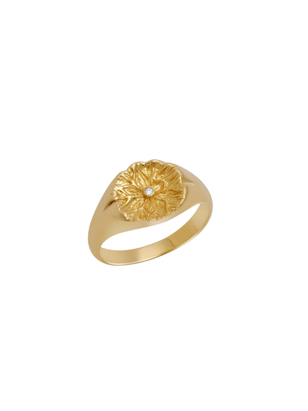18K Lilypad Signet