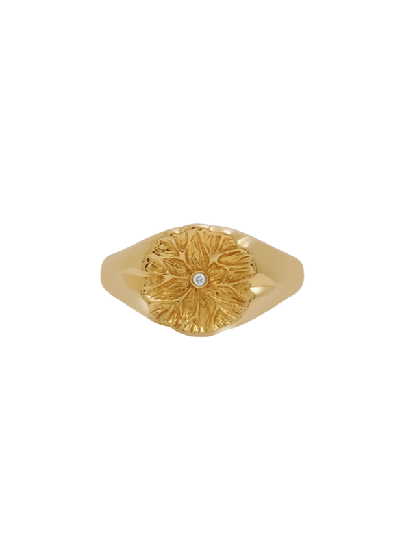 18K Lilypad Signet