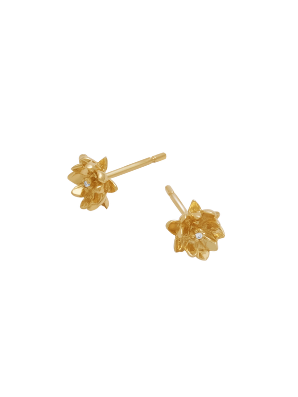 18K Lotus Studs
