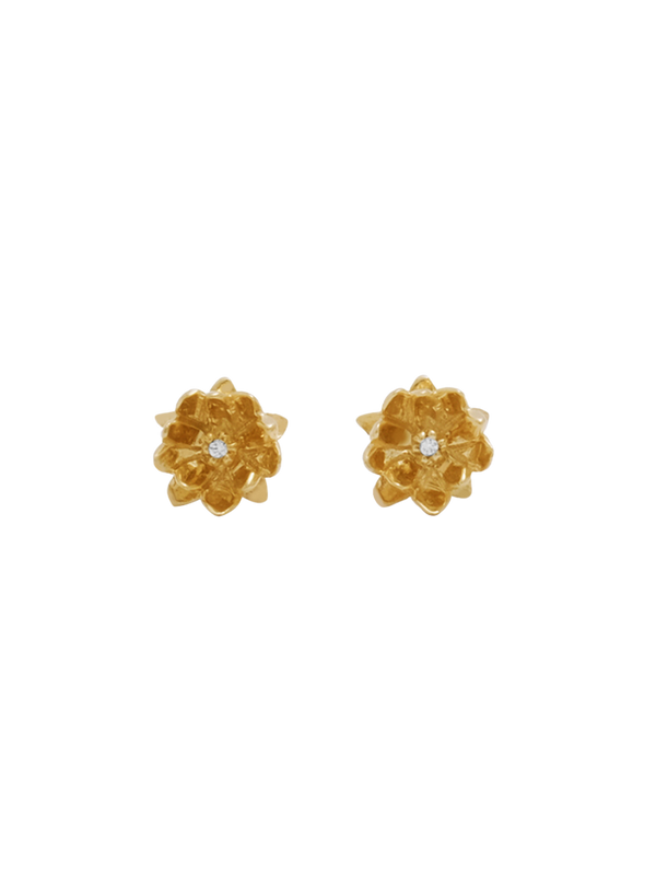 18K Lotus Studs