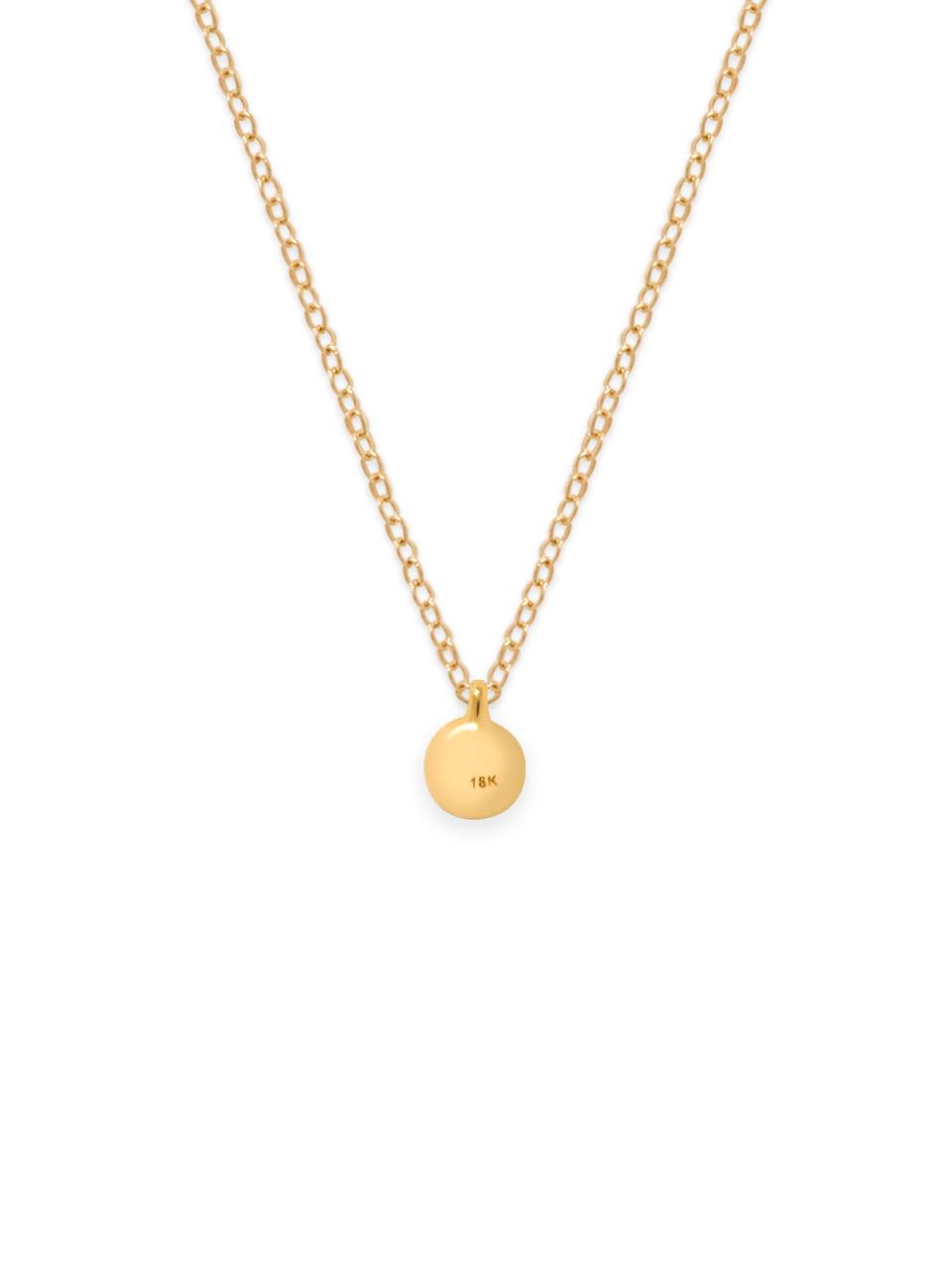 18K Pearl Tag Necklace