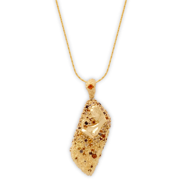 18K Pavé Pendant Large