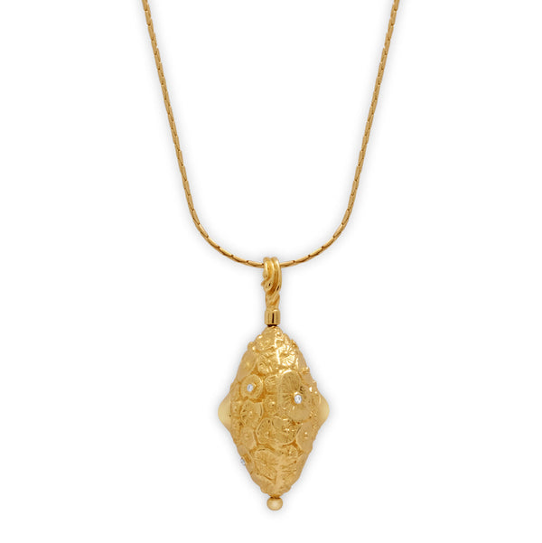 18K Lilypad Spinning Pendant