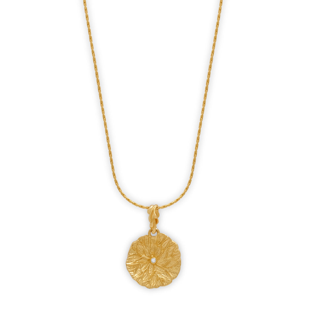18K Lilypad Pendant