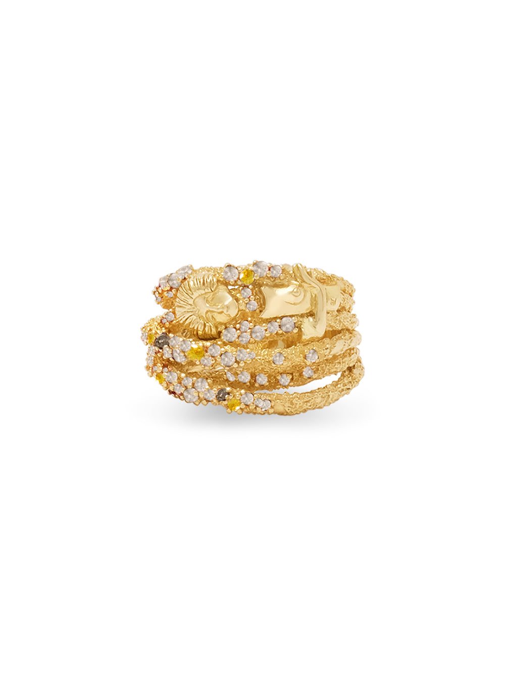 18K Pavé Arched Ring