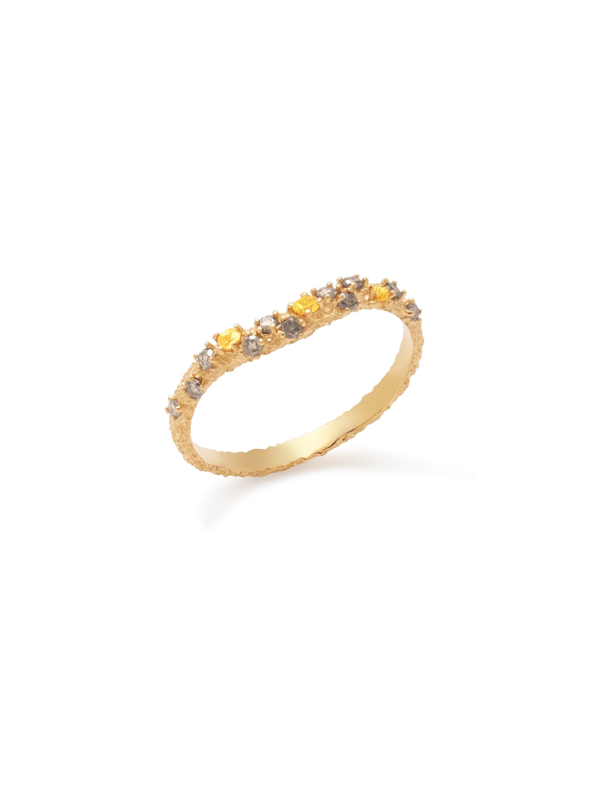18K Pavé Undulating Band Ring