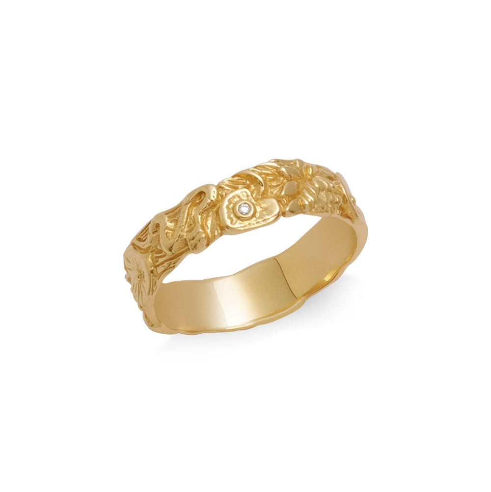 18K Lilypad Pond Band
