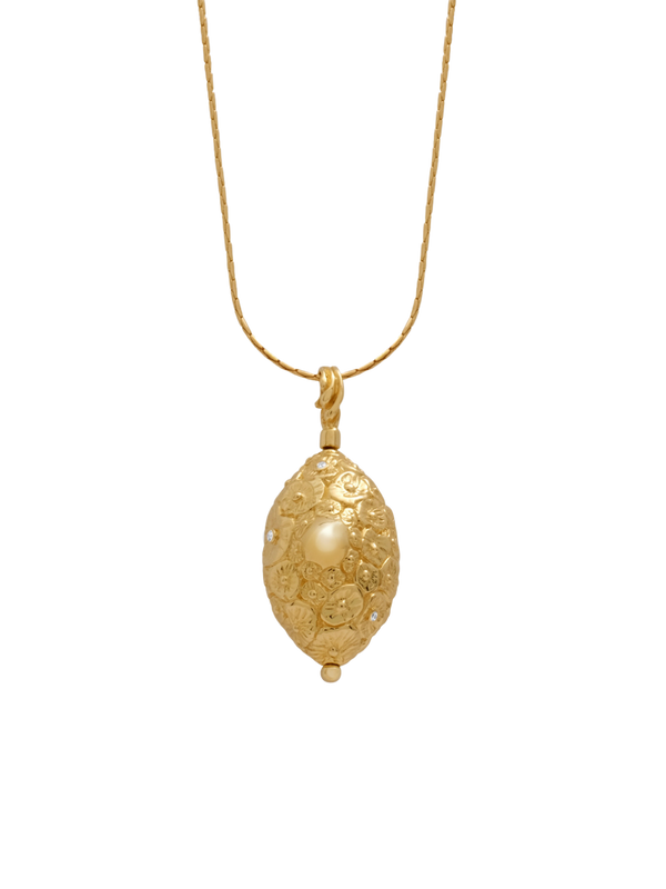 18K Lilypad Spinning Pendant