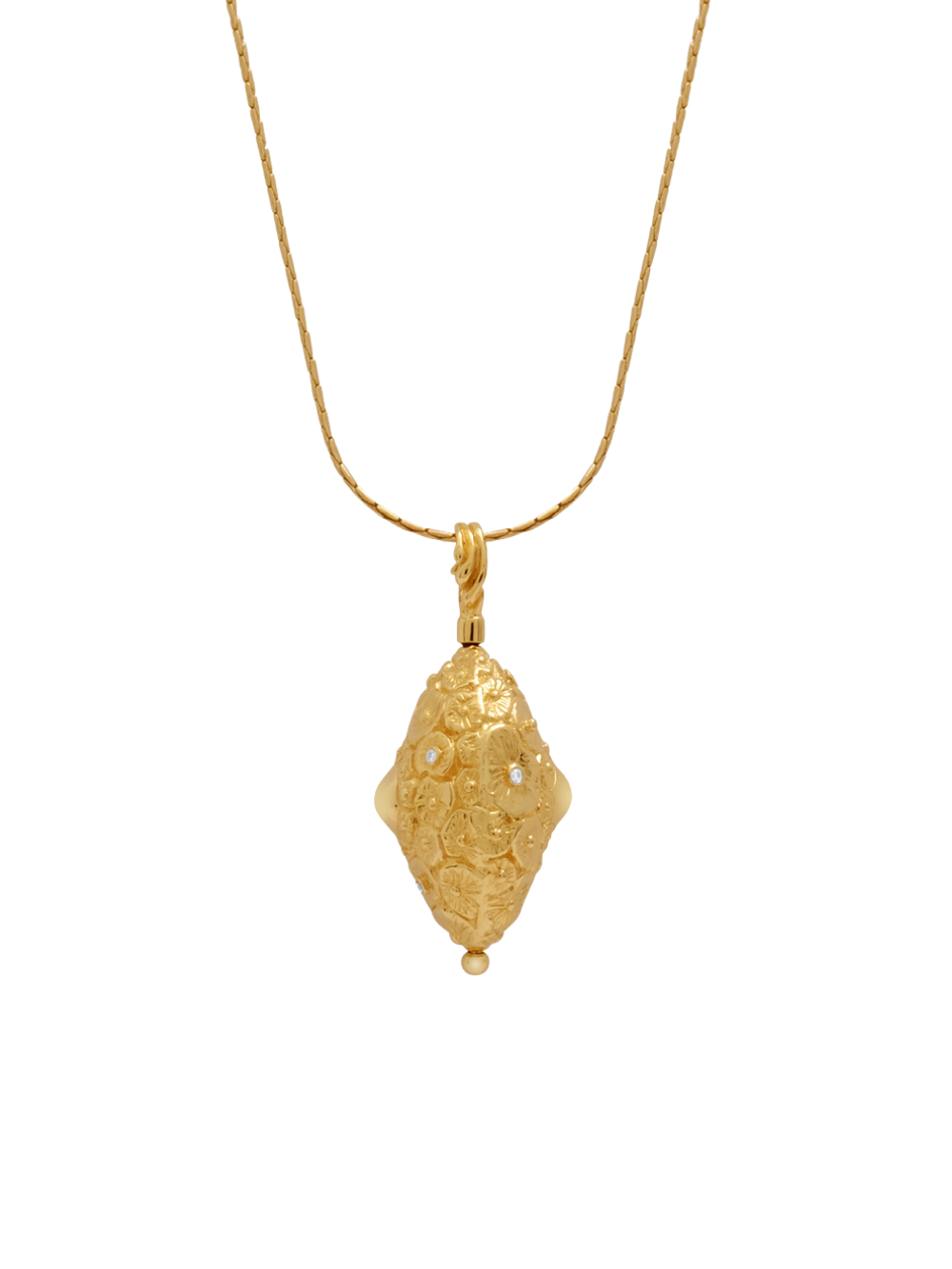 18K Solid Gold Lilypad Spinning Pendant | Limited Edition Fine