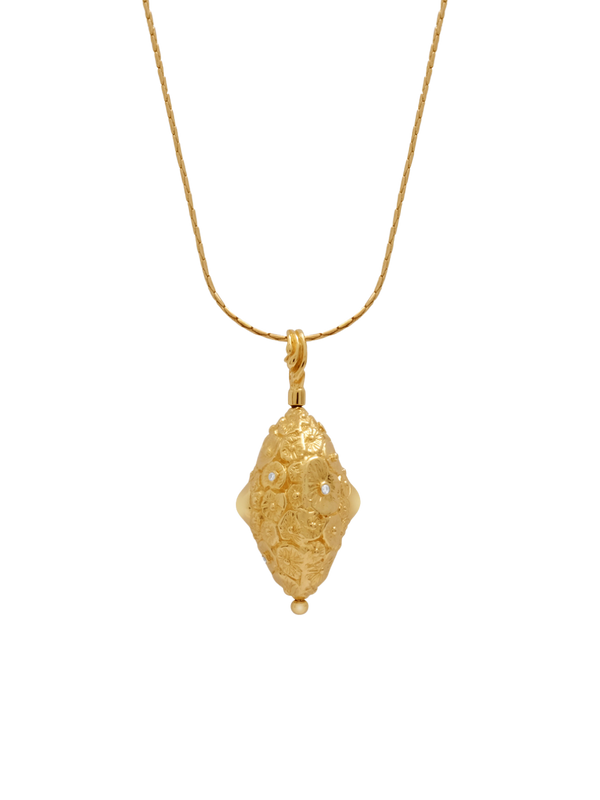 18K Lilypad Spinning Pendant