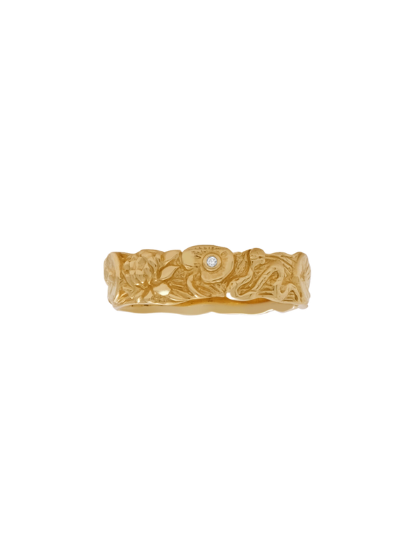 18K Lilypad Pond Band