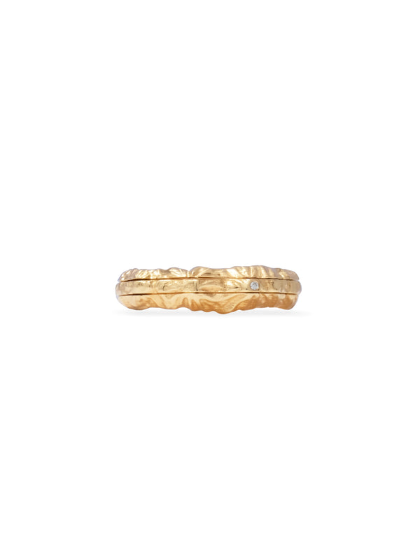 18K Three Mountain Ring